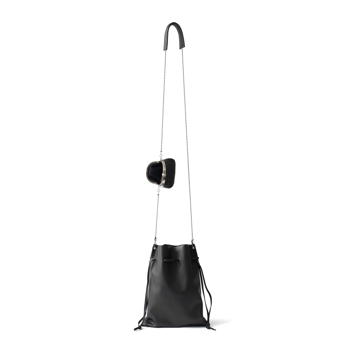 ODD - CHAIN POUCH & FRAME PURSE | SIZE.2 | LIZARD GRAIN
