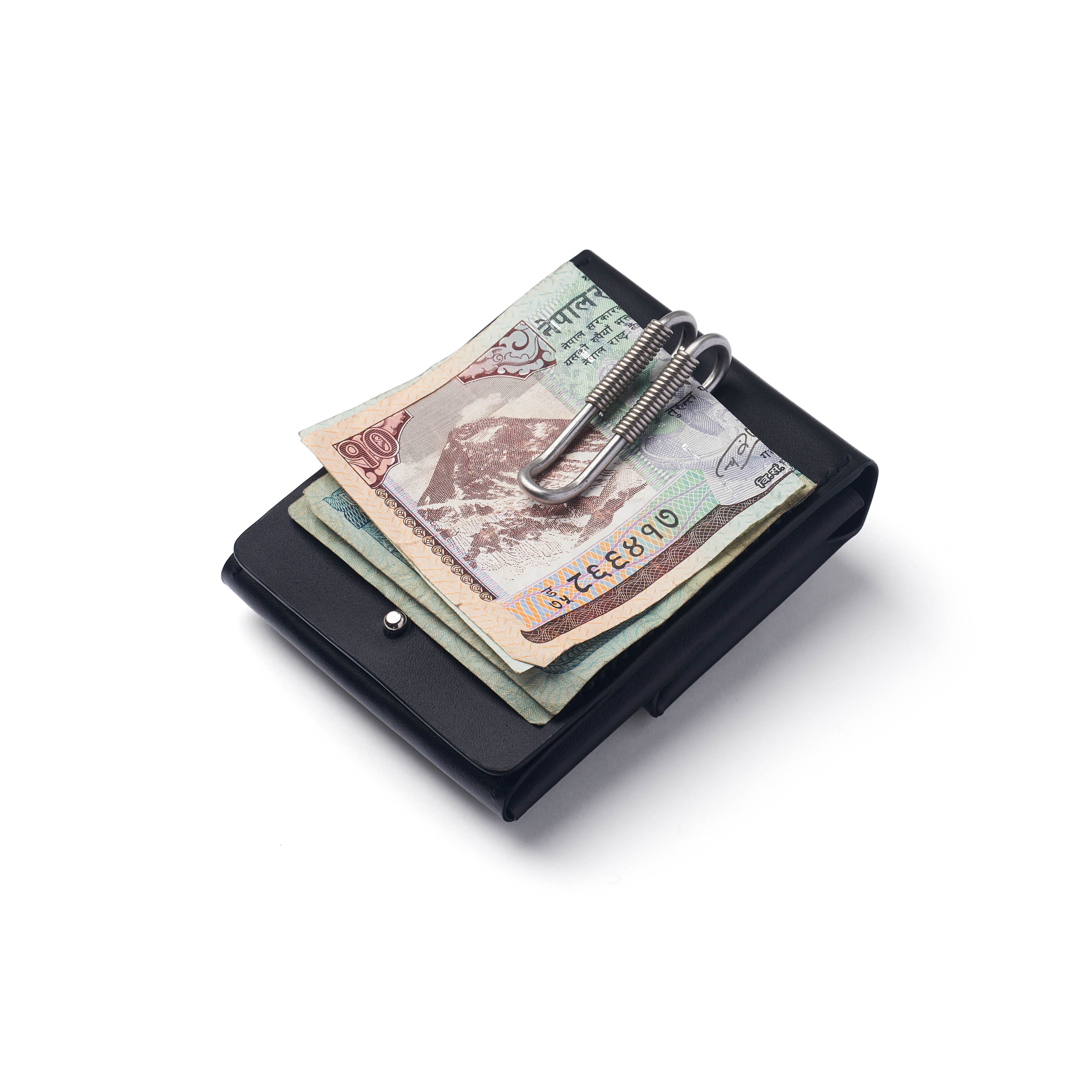 HUGHES - COIL SPRING MONEY CLIP & COIN CASE